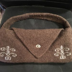 Handmade felted wool purse
